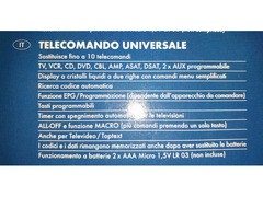 Telecomando universale Silvercrest/Welltech modello 40003/40004.