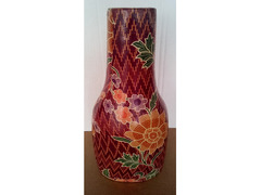 Vaso Ovale in legno decorato