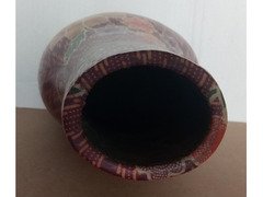 Vaso Ovale in legno decorato