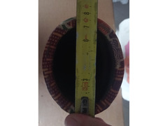 Vaso Ovale in legno decorato