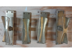 Cremonese Maniglia per Finestra a Farfalla in Ottone al naturale, stile Vintage,