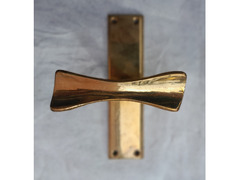 Cremonese Maniglia per Finestra a Farfalla in Ottone al naturale, stile Vintage,