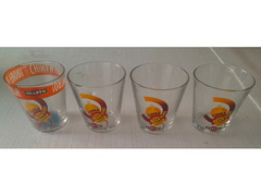 Bicchieri China Martini 4 pezzi da collezione vintage degli anni '80 per l'amaro i NUOVI