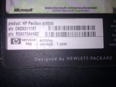 Portatile HP DV5000 x pezzi ricambio