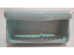 Portasapone e accessori bagno in ceramica da incasso muro usati n° 4 pezzi.