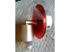 Faretto Alogeno a 220 volt orientabile in vetro e metallo completo di tutto