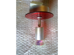 Faretto Alogeno a 220 volt orientabile in vetro e metallo completo di tutto