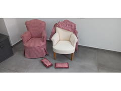coppia, 2 poltroncine sfoderabili