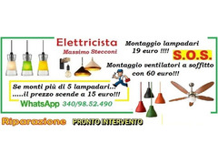 ELETTRICISTA LAMPADARIO E PLAFONIERA