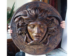 Medusa scultura color bronzo ottocento 60 cm