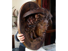 Medusa scultura color bronzo ottocento 60 cm