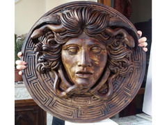 Medusa scultura color bronzo ottocento 60 cm