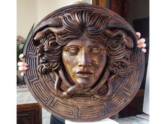Medusa scultura color bronzo ottocento 60 cm