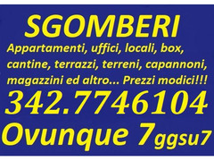 ROMA SGOMBERI GRATUITI APPARTAMENTI UFFICI LOCALI BOX CANTINE 7GG SU7