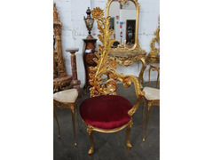 POLTRONE JESSY STILE BAROCCO MODERNO, REALIZZATO A MANO E PROVENIENTE DALL'EGITTO