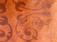 Pelle a vacchetta floreale miele per artigianato