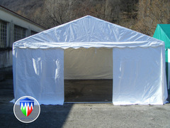 TENDOSTRUTTURE TENDONI PER FESTE GAZEBO  6 X 6 X 3 MT. PVC IGNIFUGO CERTIFICATO MM ITALIA