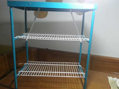 Scaffale con copertura in telo