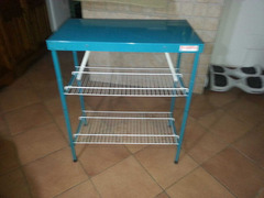 Scaffale con copertura in telo