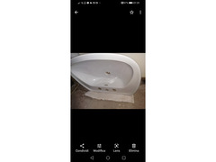Lavandino, bidè e wc bianco smatato