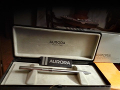 Penna a sfera AURORA argentata, scatola originale