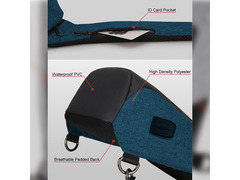 ZAINO BUSINESS MONOSPALLA BLU USB esterna