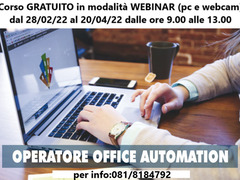 Corso Gratuito OPERATORE OFFICE AUTOMATION