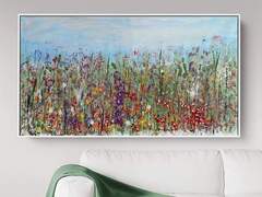 Quadro grande astratto dipinto su tela 150 cm