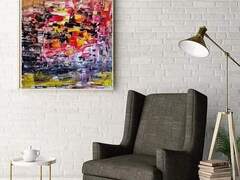 Quadro astratto grande dipinto su tela moderno