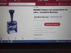 Timbro numeratore a 6 cifre con ripetizione