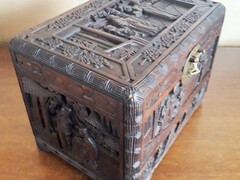 Bauletto  antico scrigno  portagioie orientale #3