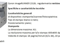 Fotocopiatrice Canon runner 2318L