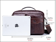 Borsa da Uomo/Unisex Retrò, in Cuoio