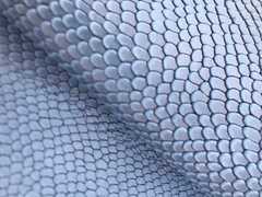 Pellame a vegetale stampa squama colore azzurro