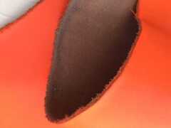Scampolo pelle a vegetale Arancione fluorescente