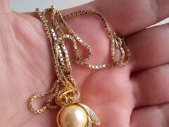 Collana in argento bagno oro