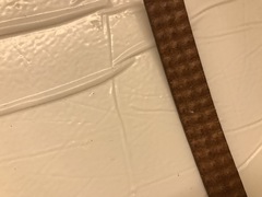 Nastro in pelle cognac per collari e tracolle