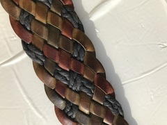 Intreccio pelle vacchetta per cinture multicolore