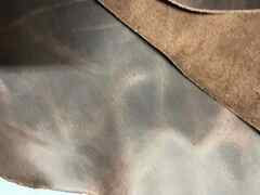 Scampolo pelle crazy horse a vegetale tabacco