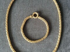 Collana e bracciale in oro 18k 36,28 grammi