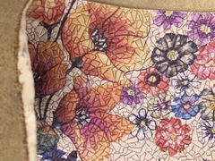 Scampolo cuoio a fiori per artigianato – SF1