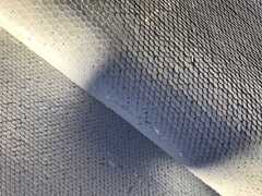 Pellame con tessuto paillette bianco - XA10