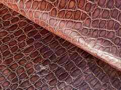 Scampolo pelle stampata Cocco Marrone – CO66