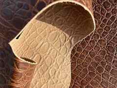 Scampolo pelle stampata Cocco Marrone – CB7