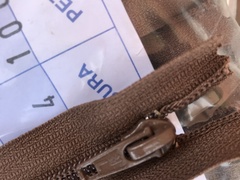 Cerniere lampo cm 14 Marrone per Artigianato