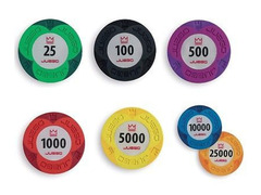 Chips fiches gettoni da poker JUEGO PRO EMBOSSED