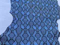 Pelle di vitello stampata pitone Azzurra – R90