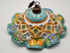 Lampadario Ceramica Vietrese Traforato