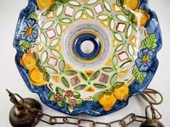 Lampadario Ceramica Vietrese Traforato