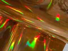 Scampolo pelle oro effetto tridimensionale